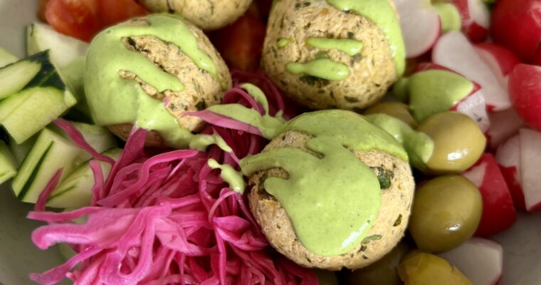 healthy falafel salad