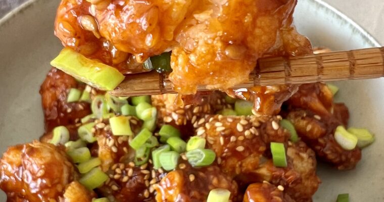 sticky sesame cauliflower